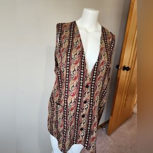 Paisley long vest